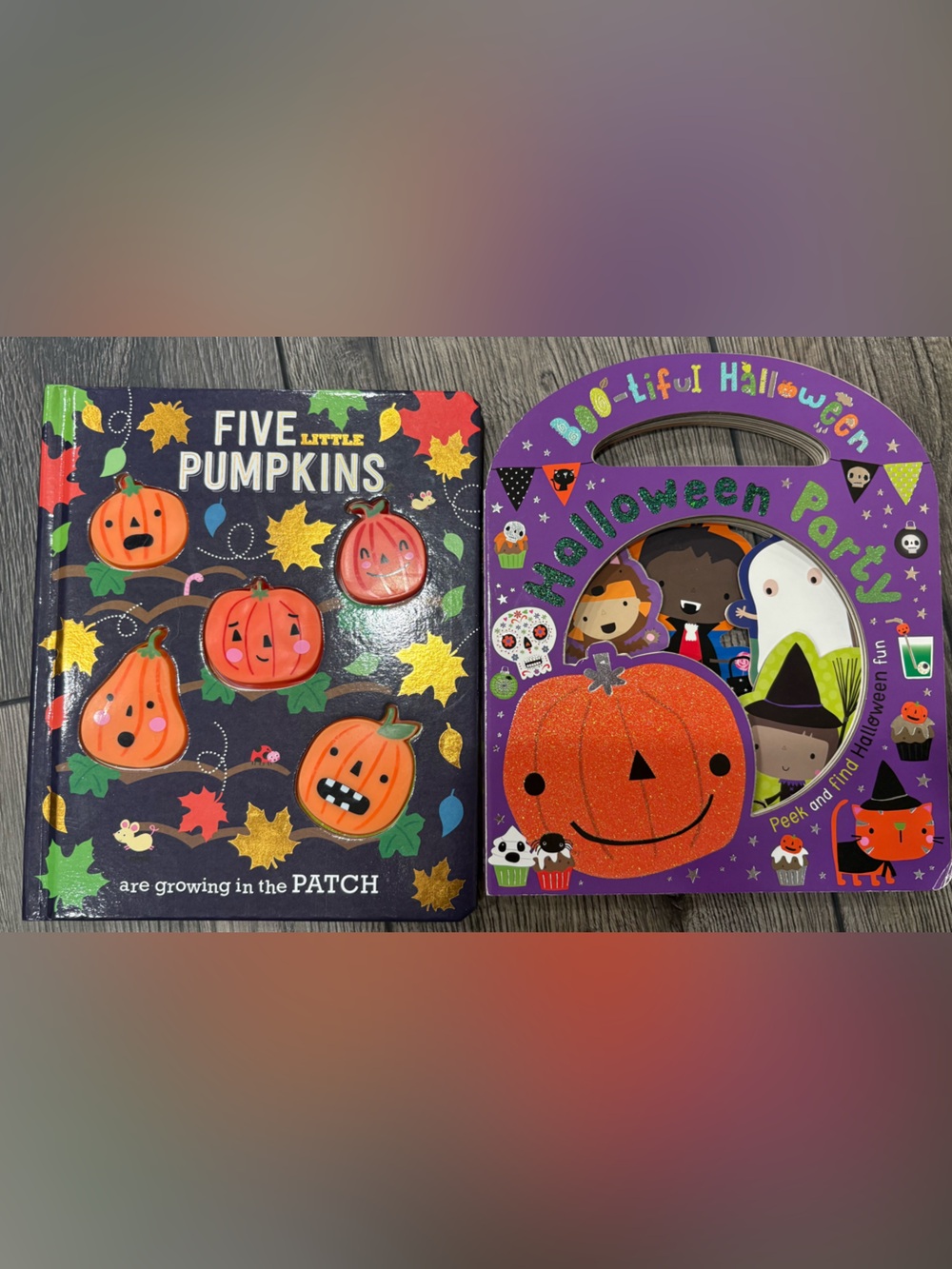 Halloween Party Board Books - Orange Pumpkin Theme